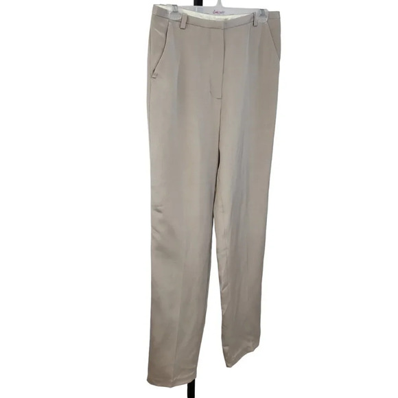 3.1 Phillip Lim Womens Silk Tapered Trouser Pants  Size 6 High Waist Dove Gray - Picture 2 of 10